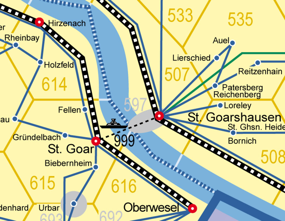 Ausschnitt VRM-Wabenplan Rheinfähre Loreley
