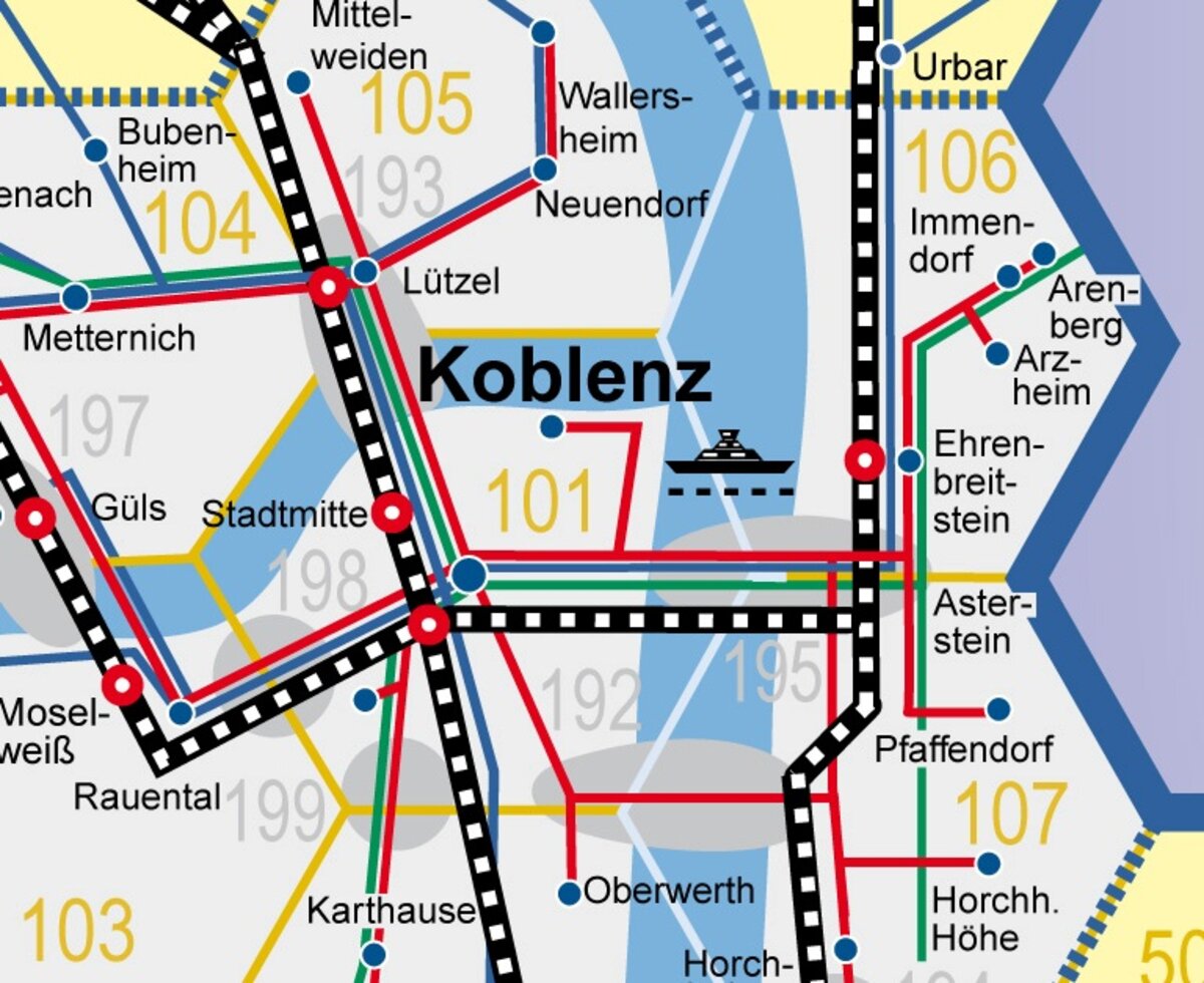 Ausschnitt VRM-Wabenplan Fähre Ehrenbreitstein