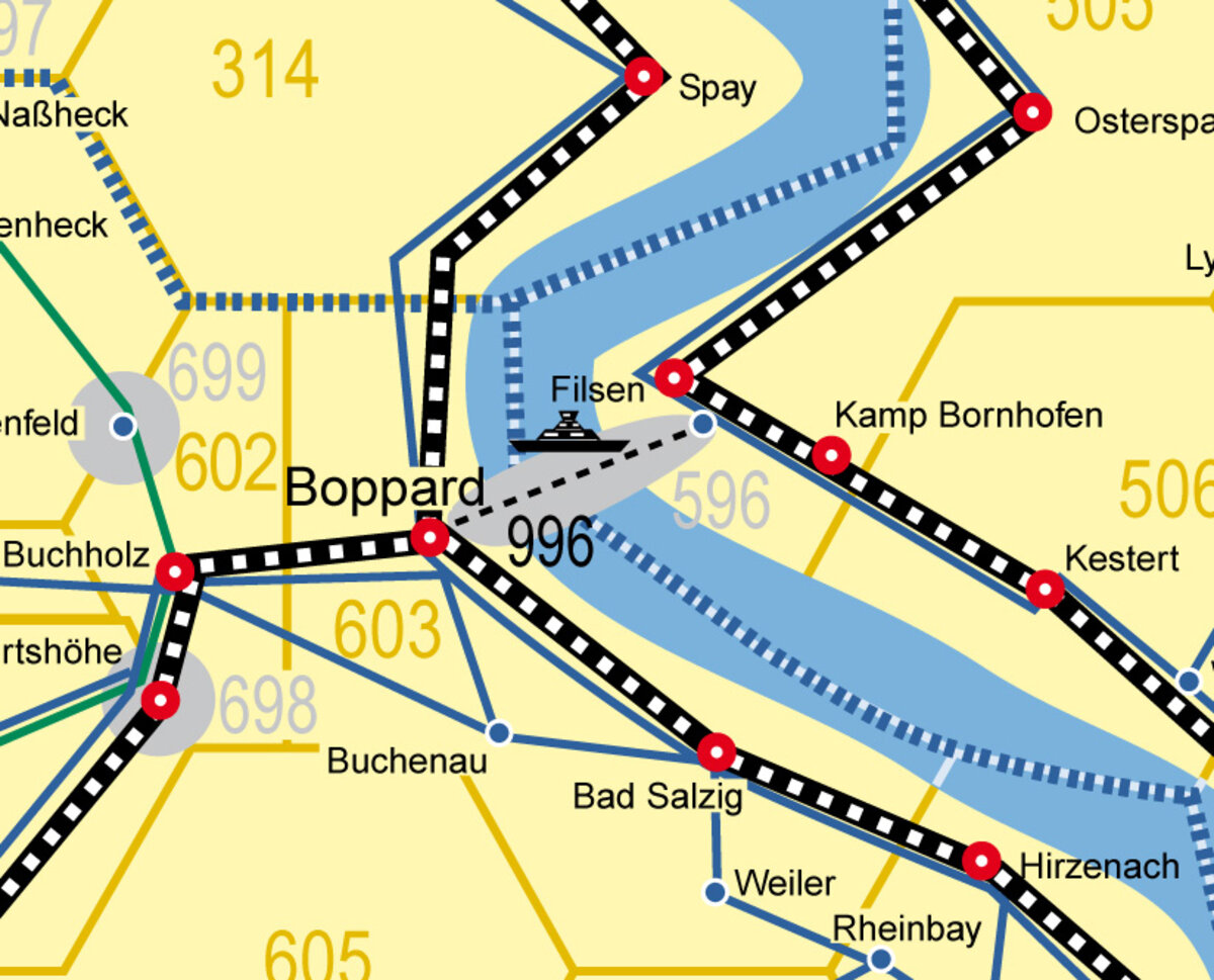 Ausschnitt VRM-Wabenplan Rheinfähre Boppard
