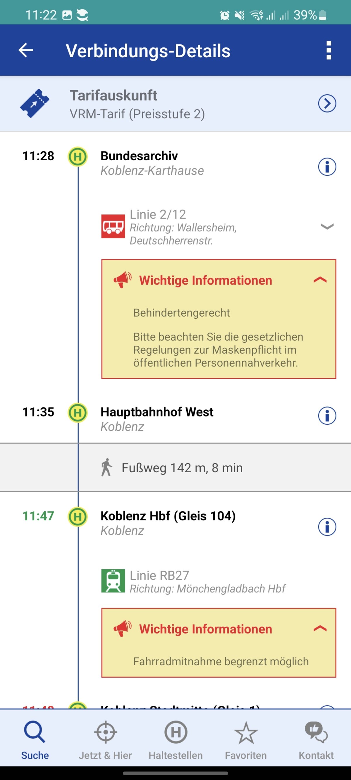 Verbindungsdetails