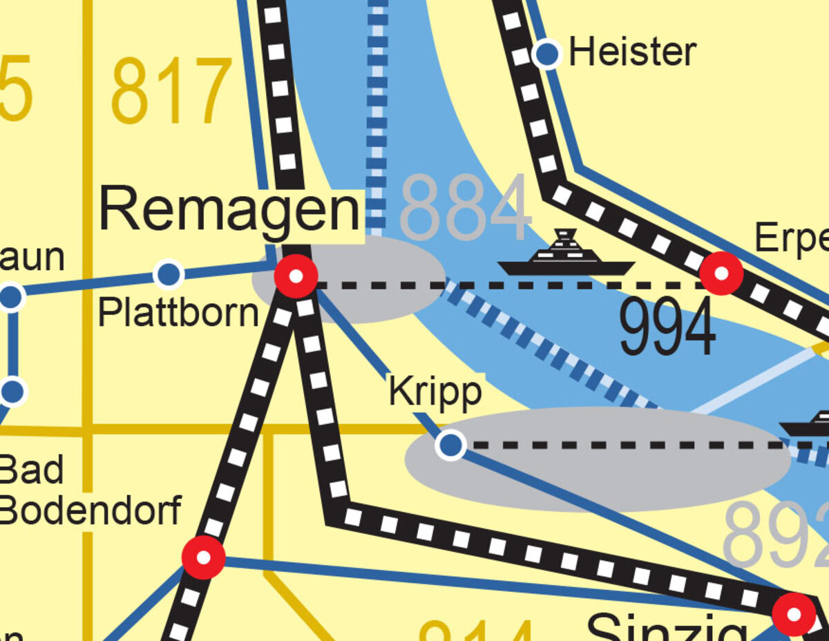 Ausschnitt VRM-Wabenplan Fähre Remagen-Erpel